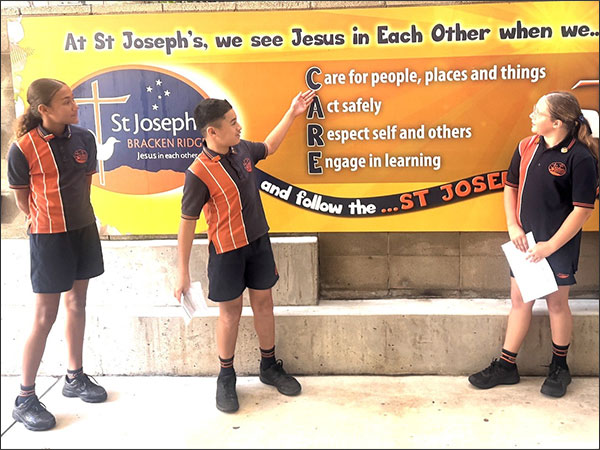 Year 6 leaders supporting Prep open morning