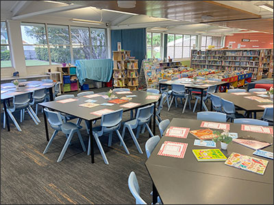 Reading spaces and tables in the library